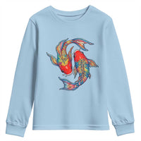 Rainbow Koi Fish LGBTQ Pride Youth Sweatshirt Colorful Japanese Carp