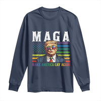 Make America Gay Again Long Sleeve Shirt LGBTQ Political Satire