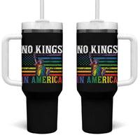No Kings In America LGBT Pride Tumbler With Handle Anti Authoritarian Political