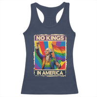 Funny Patriotic LGBT Graphic Racerback Tank Top No Kings In America