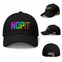 Nope No Kings Graphic Baseball Cap Humorous Political Gift