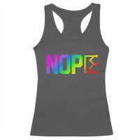 Nope No Kings Graphic Racerback Tank Top Humorous Political Gift