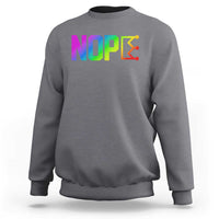 Nope No Kings Graphic Sweatshirt Humorous Political Gift
