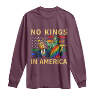 No Kings In America Statue Of Liberty Pride Long Sleeve Shirt Humorous Political Gift