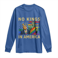 No Kings In America Statue Of Liberty Pride Long Sleeve Shirt Humorous Political Gift