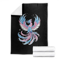 Transgender Phoenix Reborn Throw Blanket Trans Pride Flag Bird