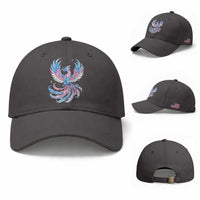 Transgender Phoenix Reborn Baseball Cap Trans Pride Flag Bird