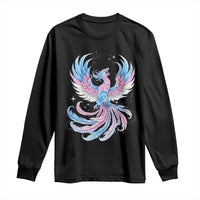Transgender Phoenix Reborn Long Sleeve Shirt Trans Pride Flag Bird