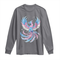 Transgender Phoenix Reborn Long Sleeve Shirt Trans Pride Flag Bird