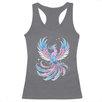 Transgender Phoenix Reborn Racerback Tank Top Trans Pride Flag Bird