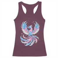 Transgender Phoenix Reborn Racerback Tank Top Trans Pride Flag Bird