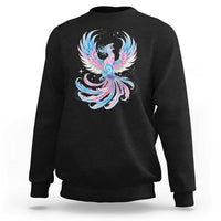 Transgender Phoenix Reborn Sweatshirt Trans Pride Flag Bird