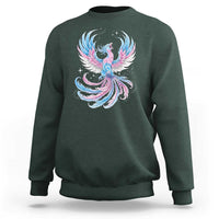 Transgender Phoenix Reborn Sweatshirt Trans Pride Flag Bird