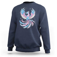 Transgender Phoenix Reborn Sweatshirt Trans Pride Flag Bird