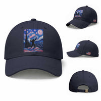 Bigfoot Starry Night Trans Rights Baseball Cap Sasquatch LGBTQ Pride