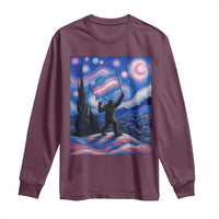 Bigfoot Starry Night Trans Rights Long Sleeve Shirt Sasquatch LGBTQ Pride