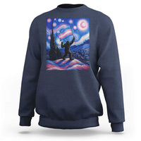 Bigfoot Starry Night Trans Rights Sweatshirt Sasquatch LGBTQ Pride