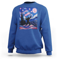 Bigfoot Starry Night Trans Rights Sweatshirt Sasquatch LGBTQ Pride