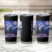 Bigfoot Starry Night Trans Rights Tumbler Cup Sasquatch LGBTQ Pride