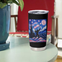 Bigfoot Starry Night Trans Rights Tumbler Cup Sasquatch LGBTQ Pride