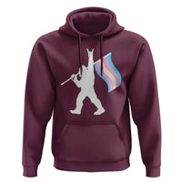 Bigfoot Rock On Trans Pride Flag Hoodie Sasquatch LGBTQ Ally