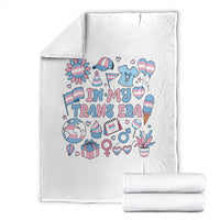 Transgender Pride In My Trans Era Throw Blanket Proud Ally Support Graphic