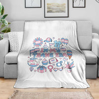Transgender Pride In My Trans Era Throw Blanket Proud Ally Support Graphic