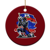 Proud Haiti Soccer Fan Ceramic Ornament Ayiti Heritage Pride