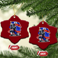 Proud Haiti Soccer Fan Ceramic Ornament Ayiti Heritage Pride