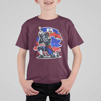 Proud Haiti Soccer Fan T Shirt For Kid Ayiti Heritage Pride