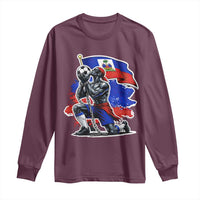 Proud Haiti Soccer Fan Long Sleeve Shirt Ayiti Heritage Pride