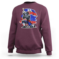 Proud Haiti Soccer Fan Sweatshirt Ayiti Heritage Pride
