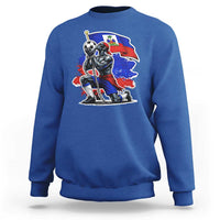 Proud Haiti Soccer Fan Sweatshirt Ayiti Heritage Pride