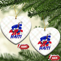 Caribbean Soccer Lover Gift Ceramic Ornament Haitian Heritage Pride