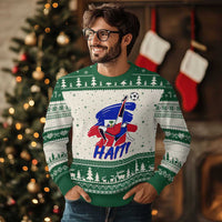 Caribbean Soccer Lover Gift Ugly Christmas Sweater Haitian Heritage Pride