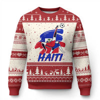 Caribbean Soccer Lover Gift Ugly Christmas Sweater Haitian Heritage Pride