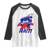 Caribbean Soccer Lover Gift Raglan Shirt Haitian Heritage Pride
