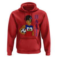 Haitian Soccer Fan Girl Hoodie Ayiti Heritage Pride Football Lover