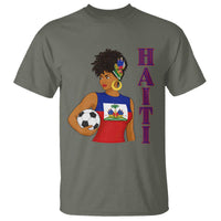 Haitian Soccer Fan Girl T Shirt Ayiti Heritage Pride Football Lover