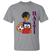 Haitian Soccer Fan Girl T Shirt Ayiti Heritage Pride Football Lover