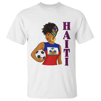 Haitian Soccer Fan Girl T Shirt Ayiti Heritage Pride Football Lover