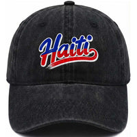 Ayiti Cheri Haiti Pride Gift For Proud Haitians Washed Cotton Baseball Cap