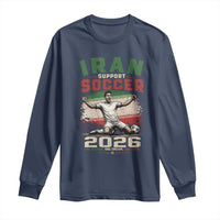 Iran Soccer Fan Gift Long Sleeve Shirt One Nation One Team One Dream