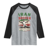 Iran Soccer Fan Gift Raglan Shirt One Nation One Team One Dream