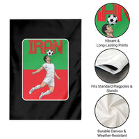 Iran Soccer Lover Garden Flag Proud Persian Roots Gift