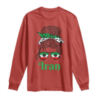 Persian Girl Power Soccer Fan Long Sleeve Shirt Team Iran Heritage Gift