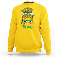 Persian Girl Power Soccer Fan Sweatshirt Team Iran Heritage Gift