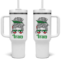 Persian Girl Power Soccer Fan Tumbler With Handle Team Iran Heritage Gift