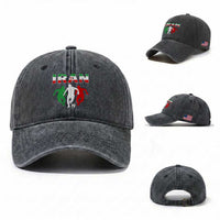 Supporting Iran Soccer Fan Washed Cotton Baseball Cap Proud Persian Heritage Gift
