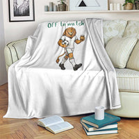 Funny Persian Lion Soccer Fan Gift Throw Blanket Off To Watch Iran